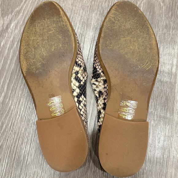 Madewell Frances Loafer Mule Snake Embossed Leather Preppy Office Career Casual - Picture 8 of 9